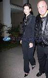 Katie arriving at UCLA's theater (with publicist Paul Bloch)